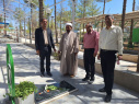 غبار روبی مزار شهدا به مناسبت هفته دفاع مقدس در دانشگاه جامع علمی کاربردی استان خراسان جنوبی