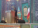 سخنرانی معاون فرهنگی و دانشجویی دانشگاه جامع علمی کاربردی پیش از خطبه های نماز جمعه شهر ری