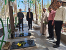 غبار روبی مزار شهدا به مناسبت هفته دفاع مقدس در دانشگاه جامع علمی کاربردی استان خراسان جنوبی