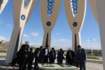 غبار روبی مزار شهدا و بازدید از نمایشگاه هفته دفاع مقدس در دانشگاه جامع علمی کاربردی استان اردبیل