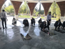 دیدار با خانواده شهدا و غبار روبی مزار شهدا به مناسبت هفته دفاع مقدس در دانشگاه جامع علمی کاربردی استان ایلام